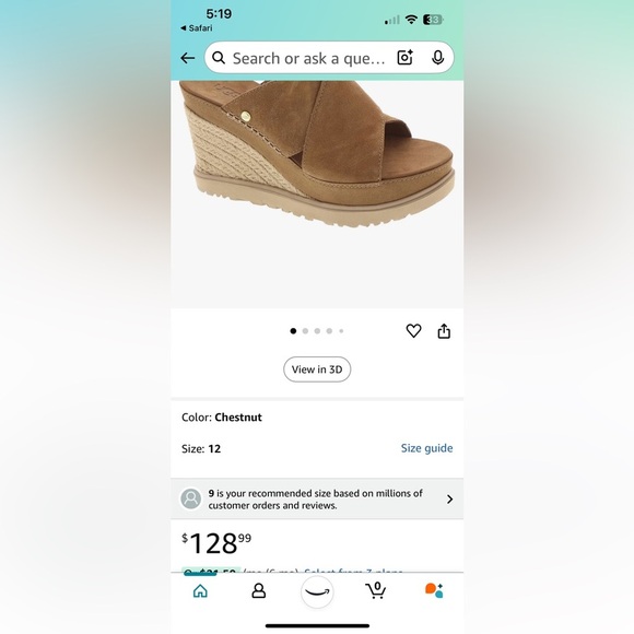 UGG Abbot Platform Wedge Heel Slide Chestnut Women’s Size 10 - Picture 16 of 16